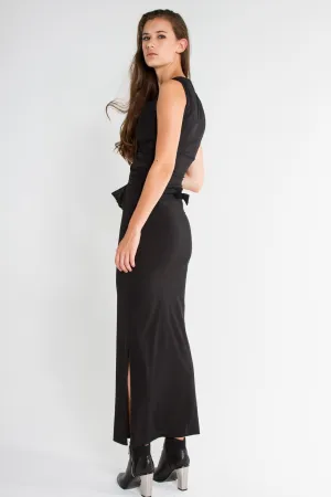 Silk Side Split Maxi Skirt