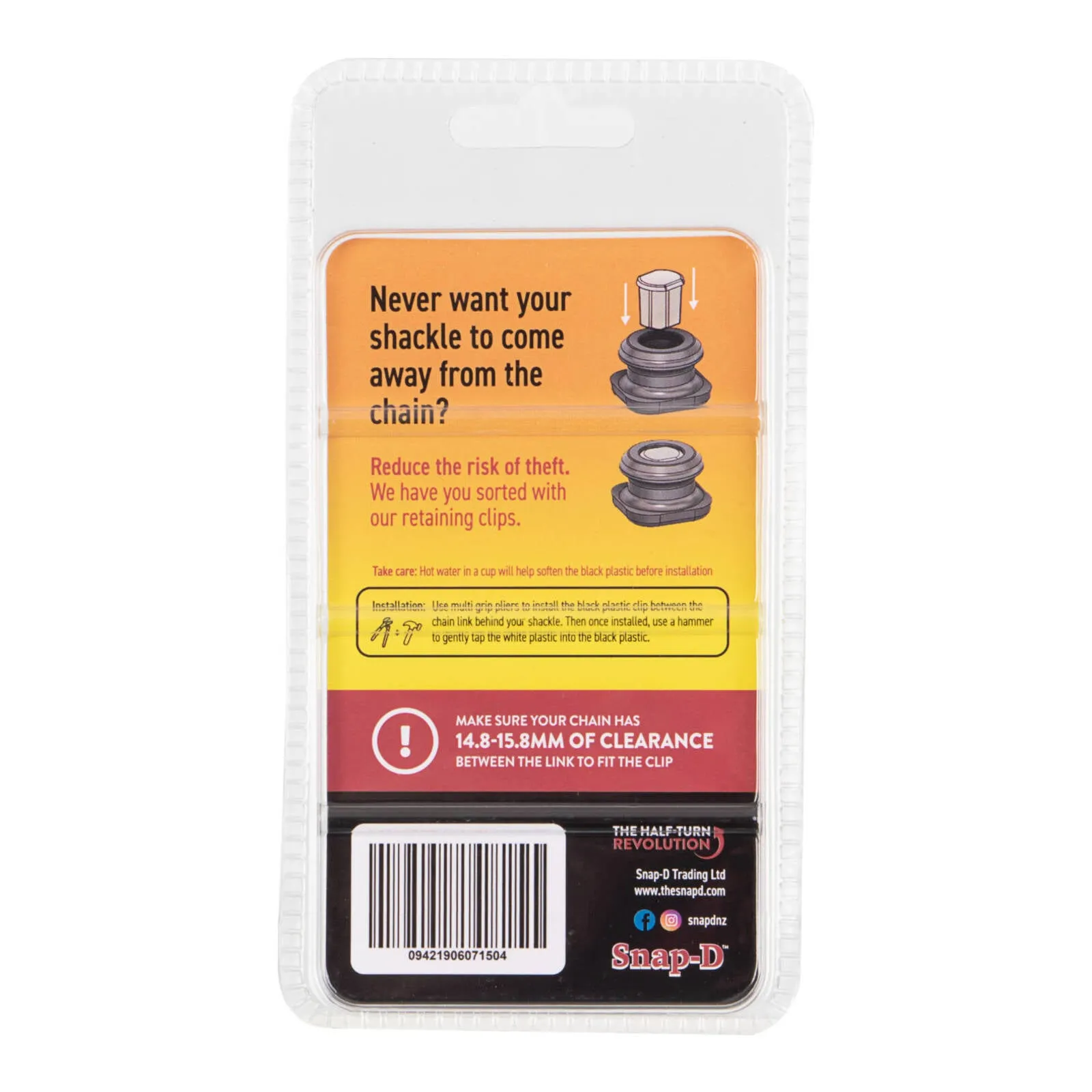 Snap-D 6-pack Anti-Theft Retaining Clip