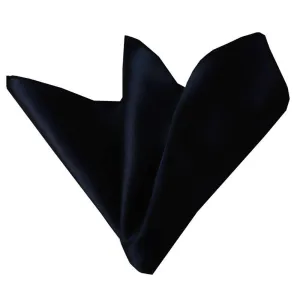 Solid Navy Blue Pocket Square for Men - Premium Silk Handkerchiefs for Suits