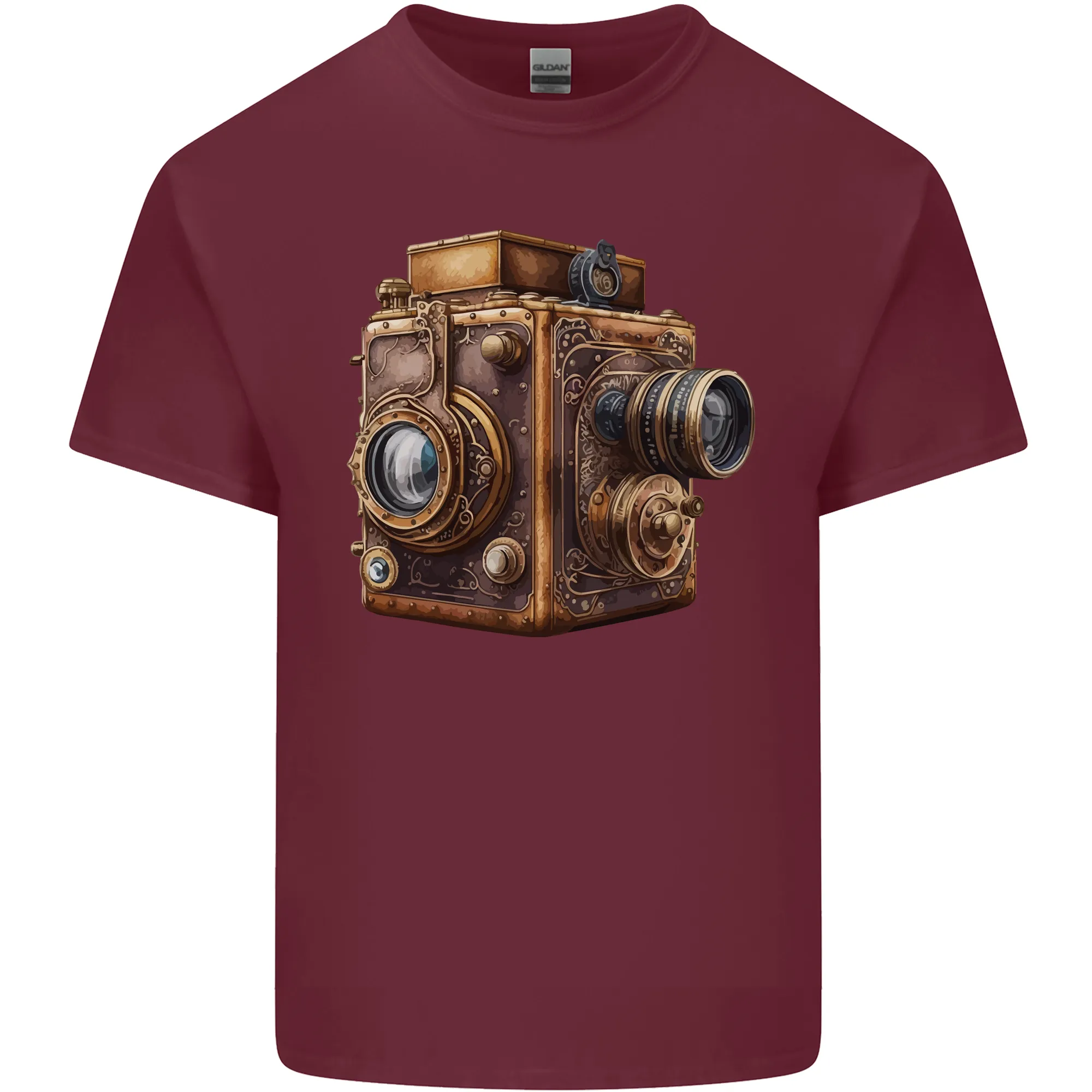 Steampunk Camera Photography Photographer Mens Light Cotton T-Shirt