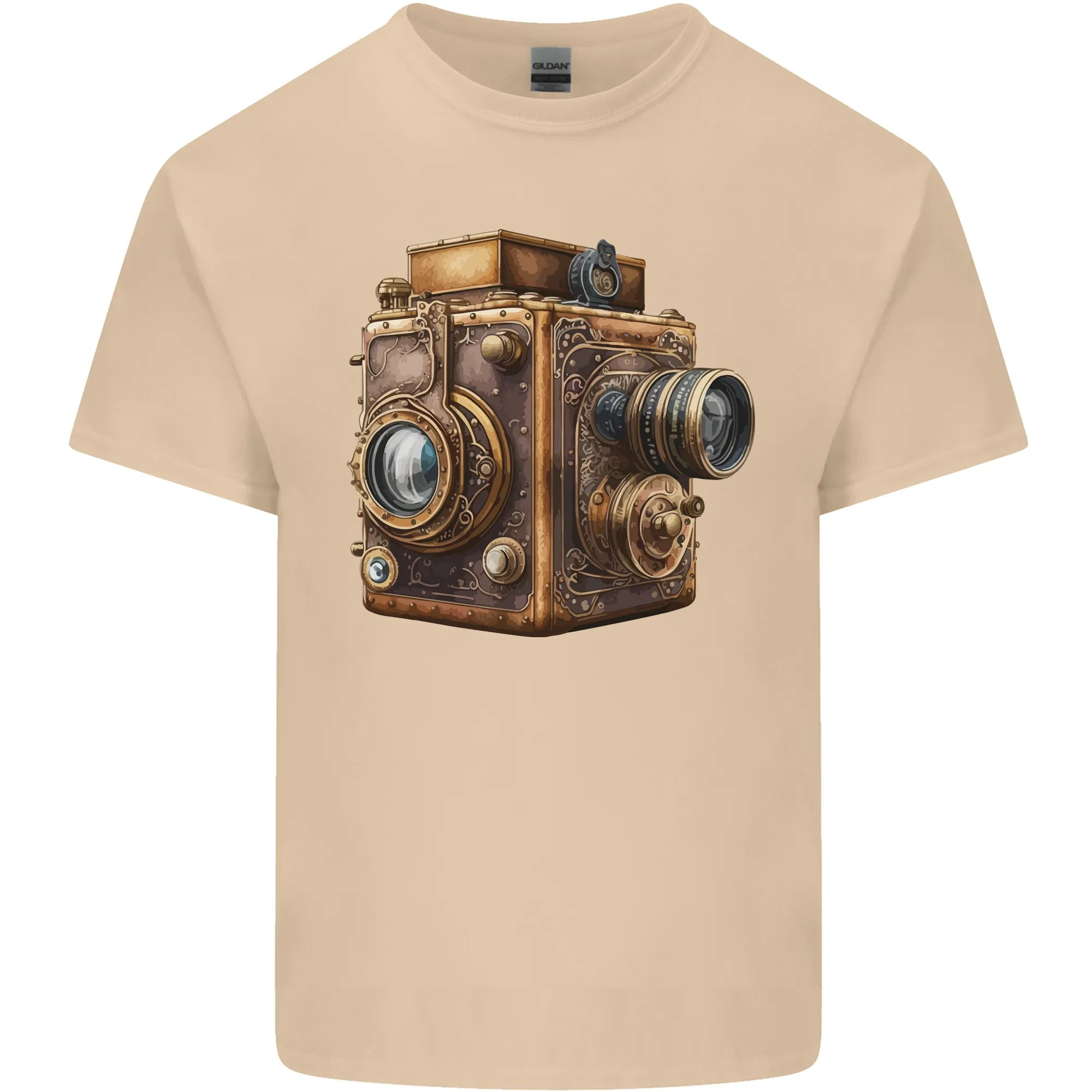 Steampunk Camera Photography Photographer Mens Light Cotton T-Shirt
