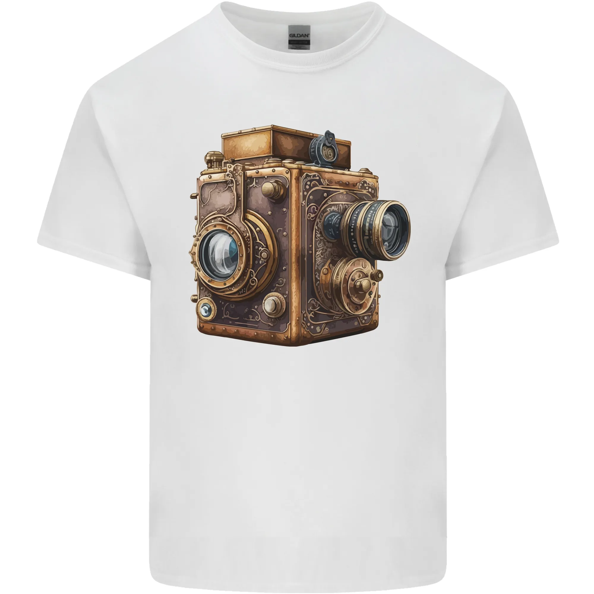 Steampunk Camera Photography Photographer Mens Light Cotton T-Shirt