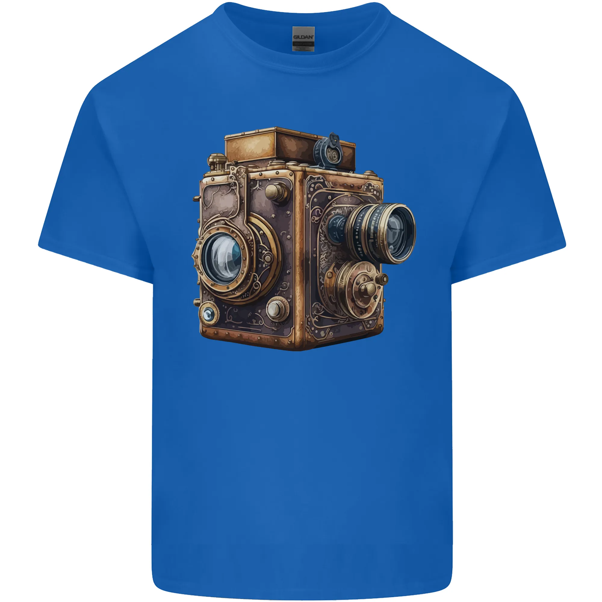 Steampunk Camera Photography Photographer Mens Light Cotton T-Shirt