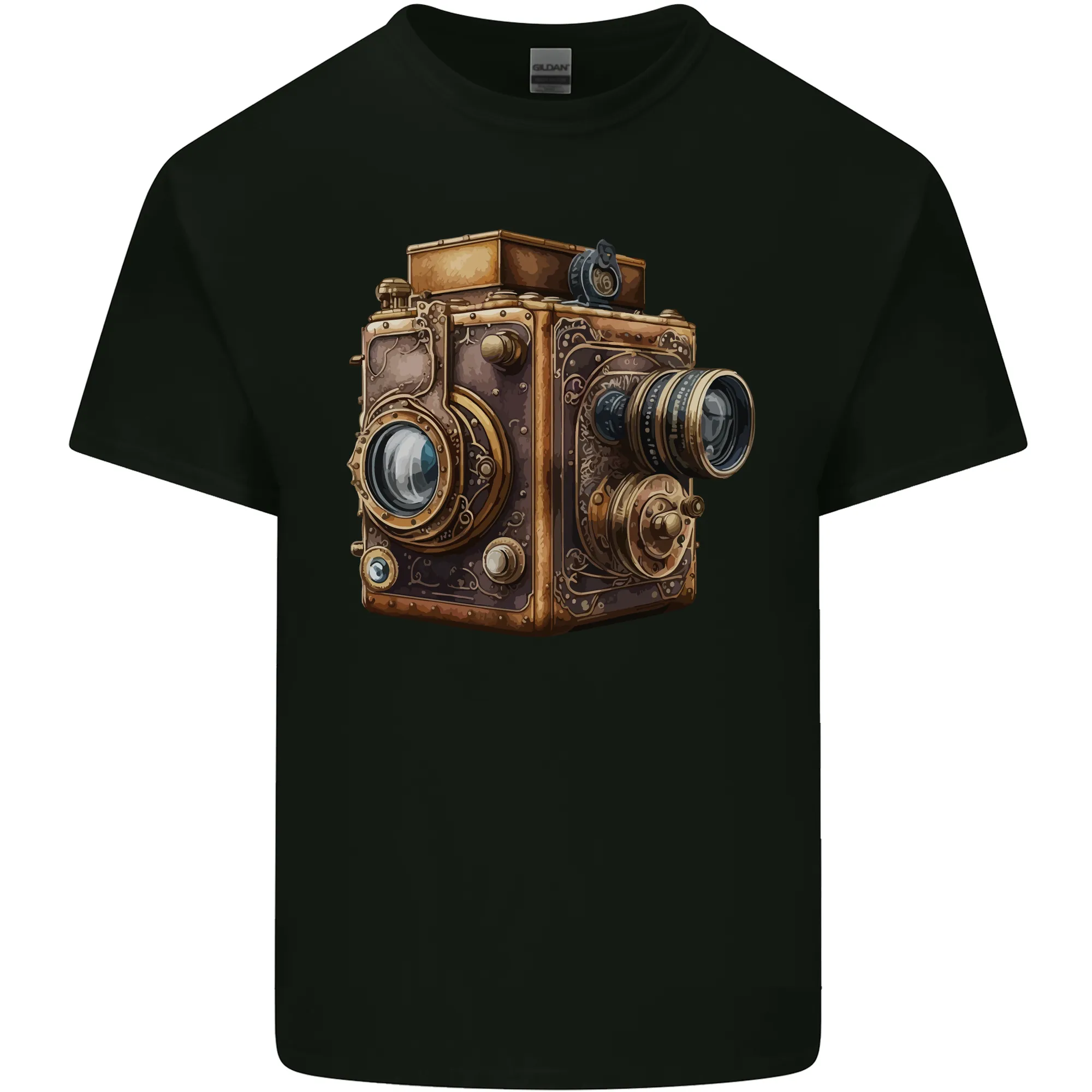 Steampunk Camera Photography Photographer Mens Light Cotton T-Shirt