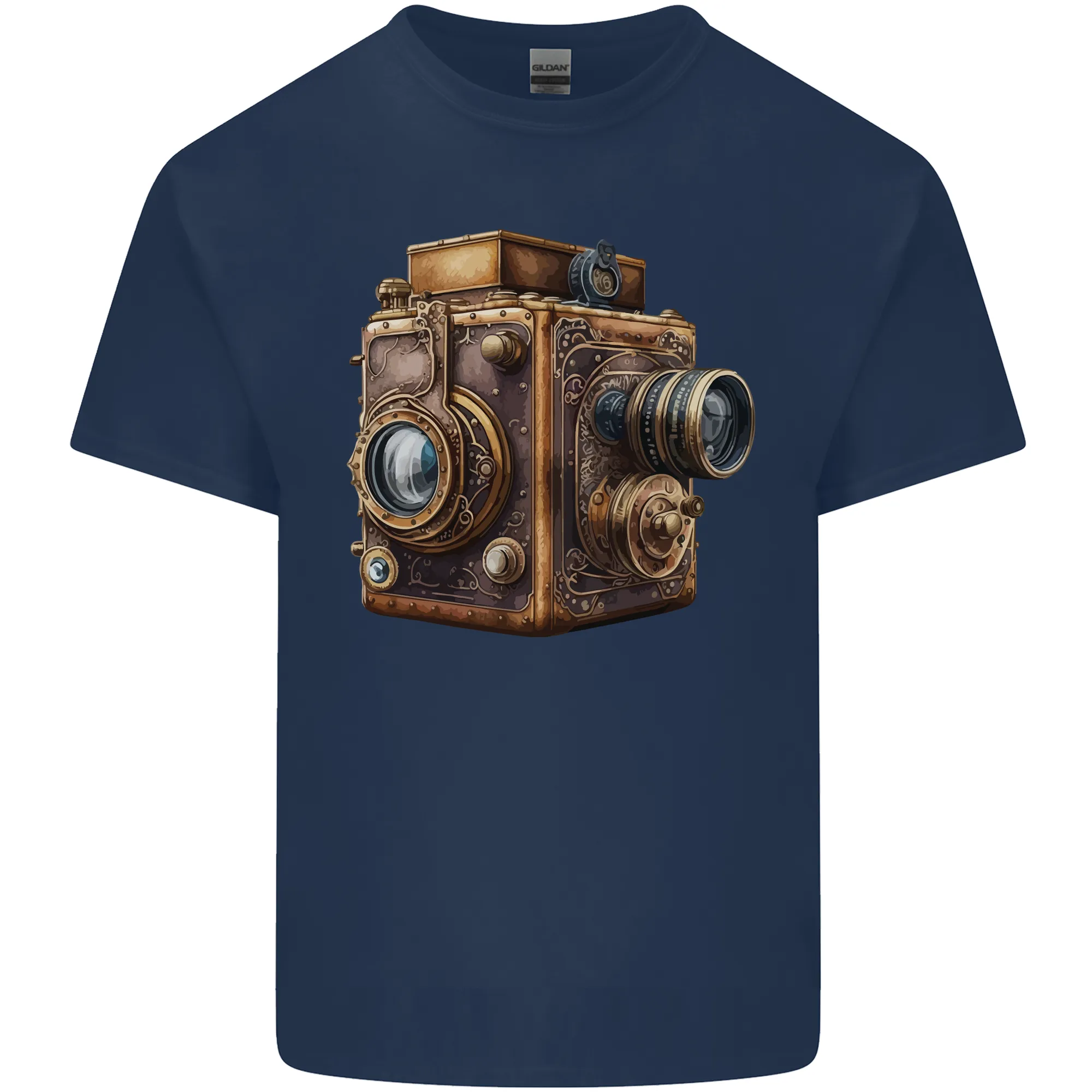 Steampunk Camera Photography Photographer Mens Light Cotton T-Shirt