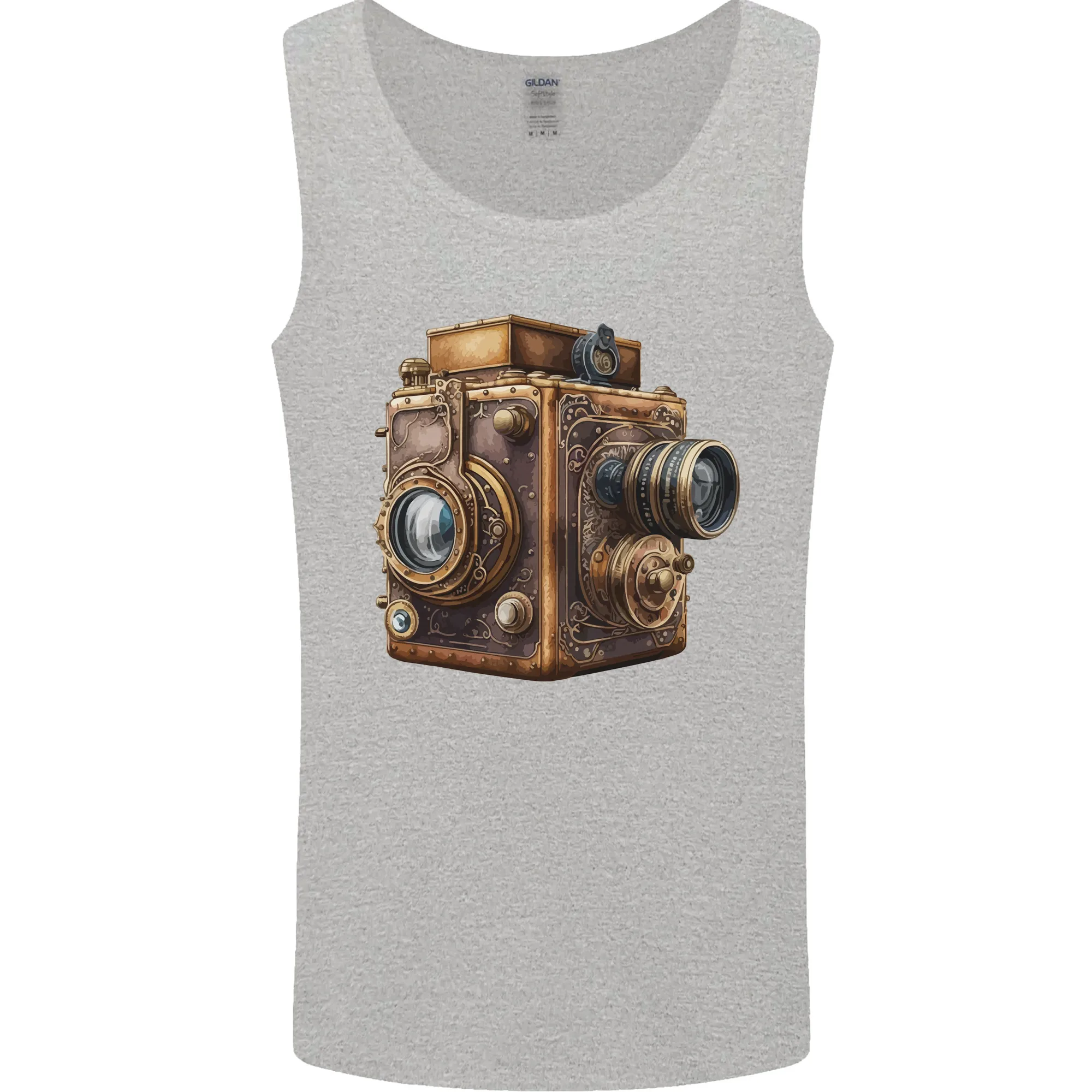 Steampunk Camera Photography Photographer Mens Vest Tank Top