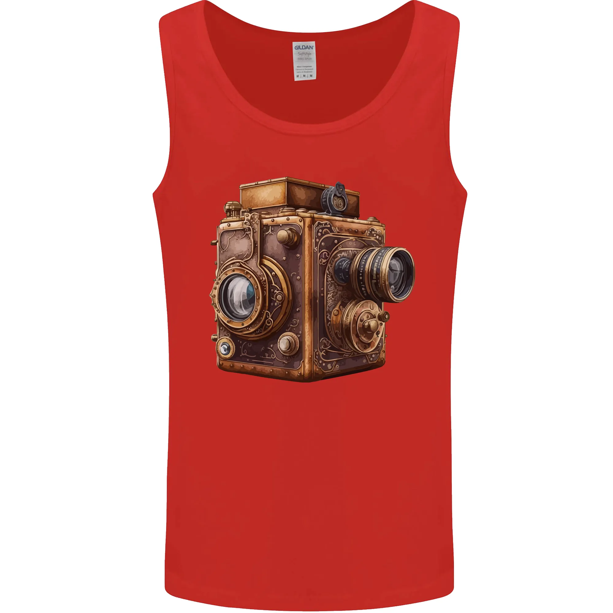 Steampunk Camera Photography Photographer Mens Vest Tank Top