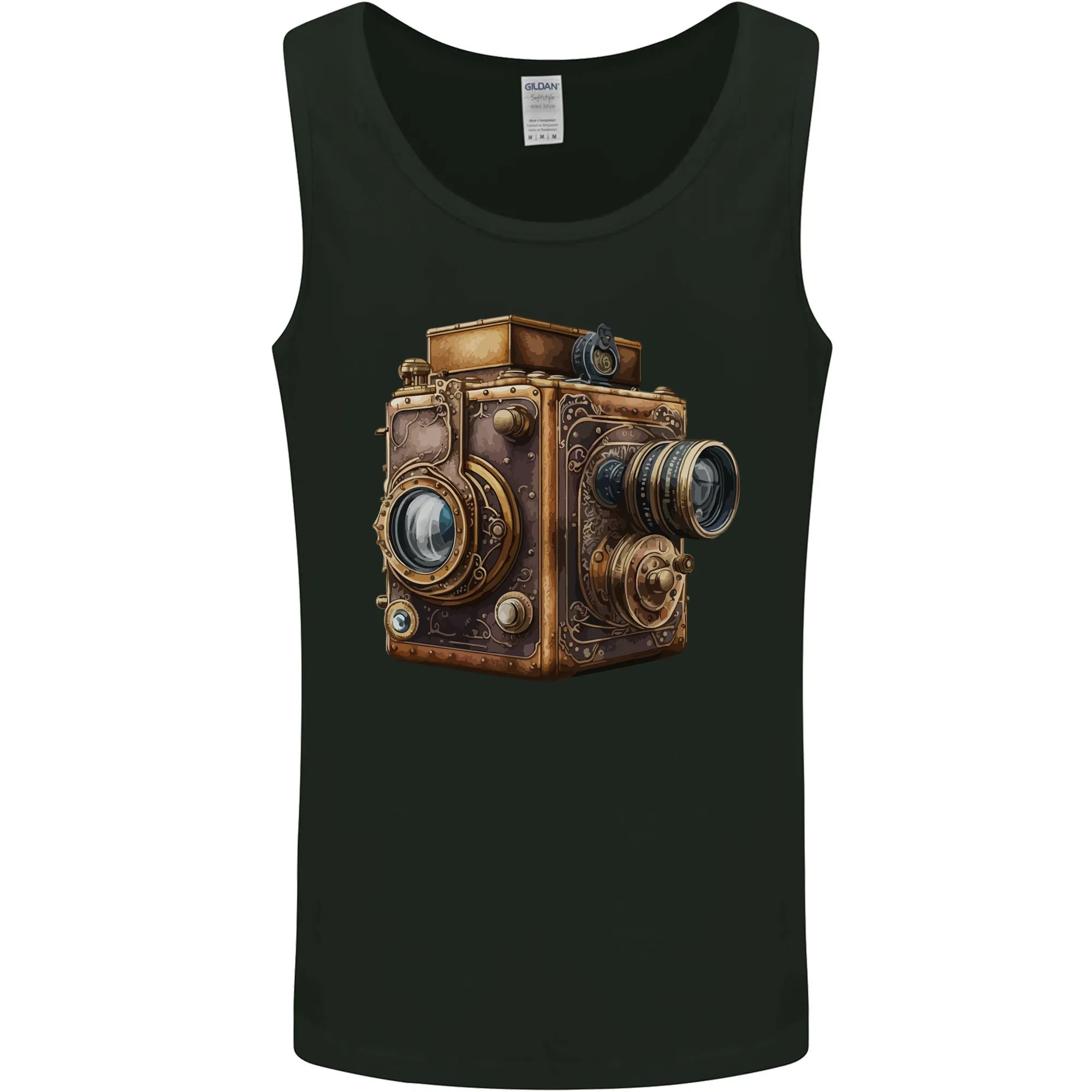 Steampunk Camera Photography Photographer Mens Vest Tank Top