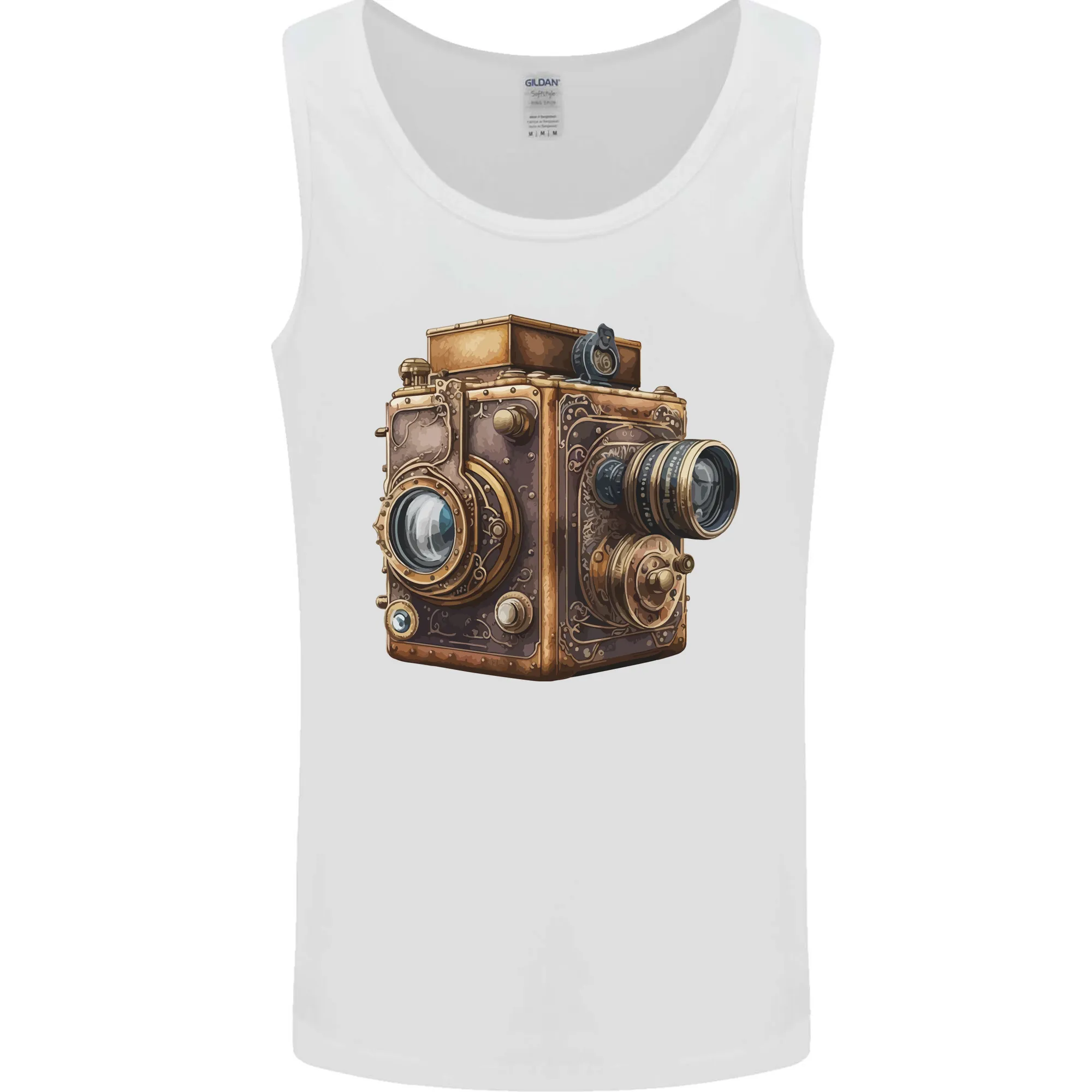 Steampunk Camera Photography Photographer Mens Vest Tank Top
