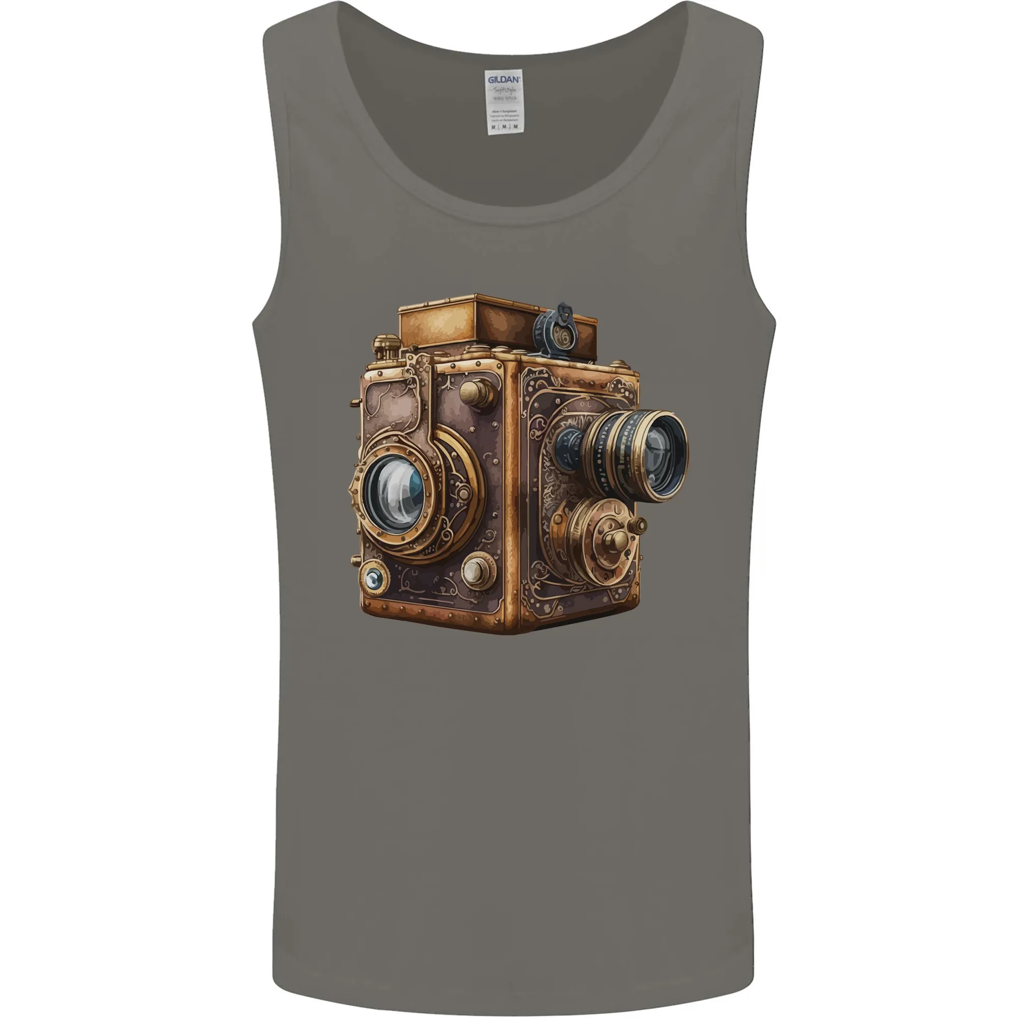 Steampunk Camera Photography Photographer Mens Vest Tank Top