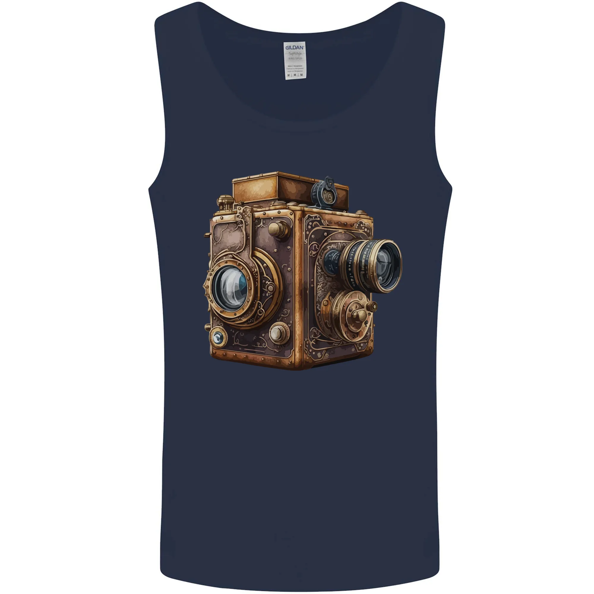 Steampunk Camera Photography Photographer Mens Vest Tank Top