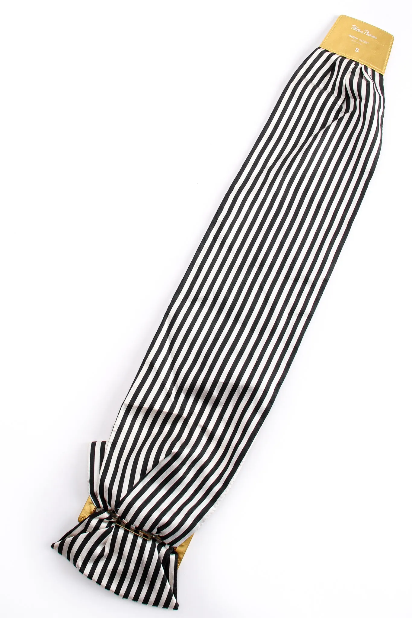 Striped Silk Bow Belt