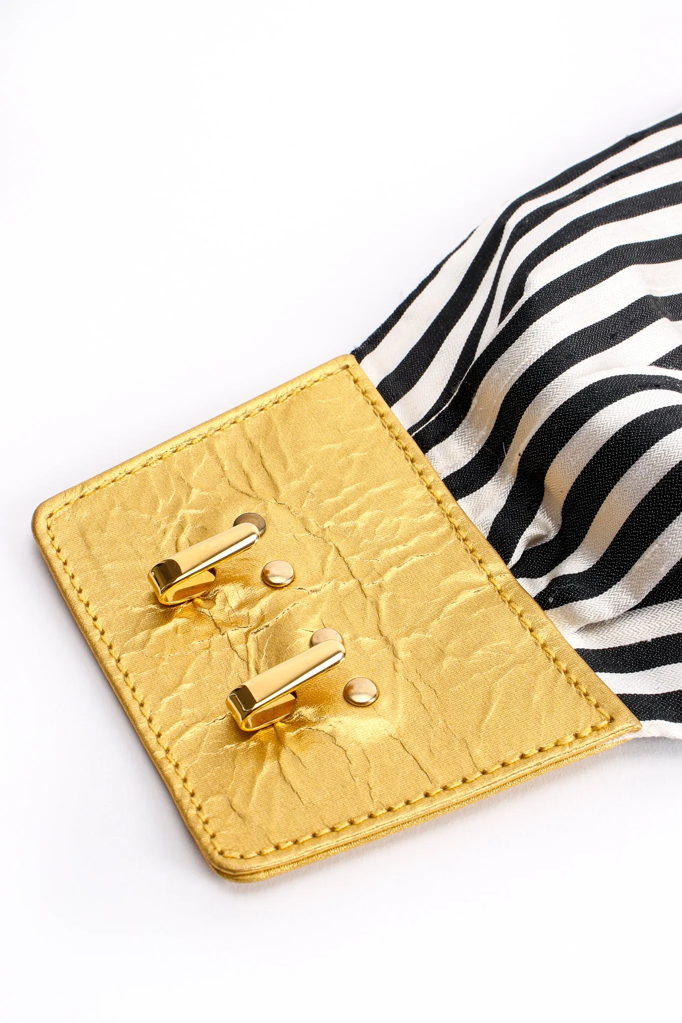 Striped Silk Bow Belt