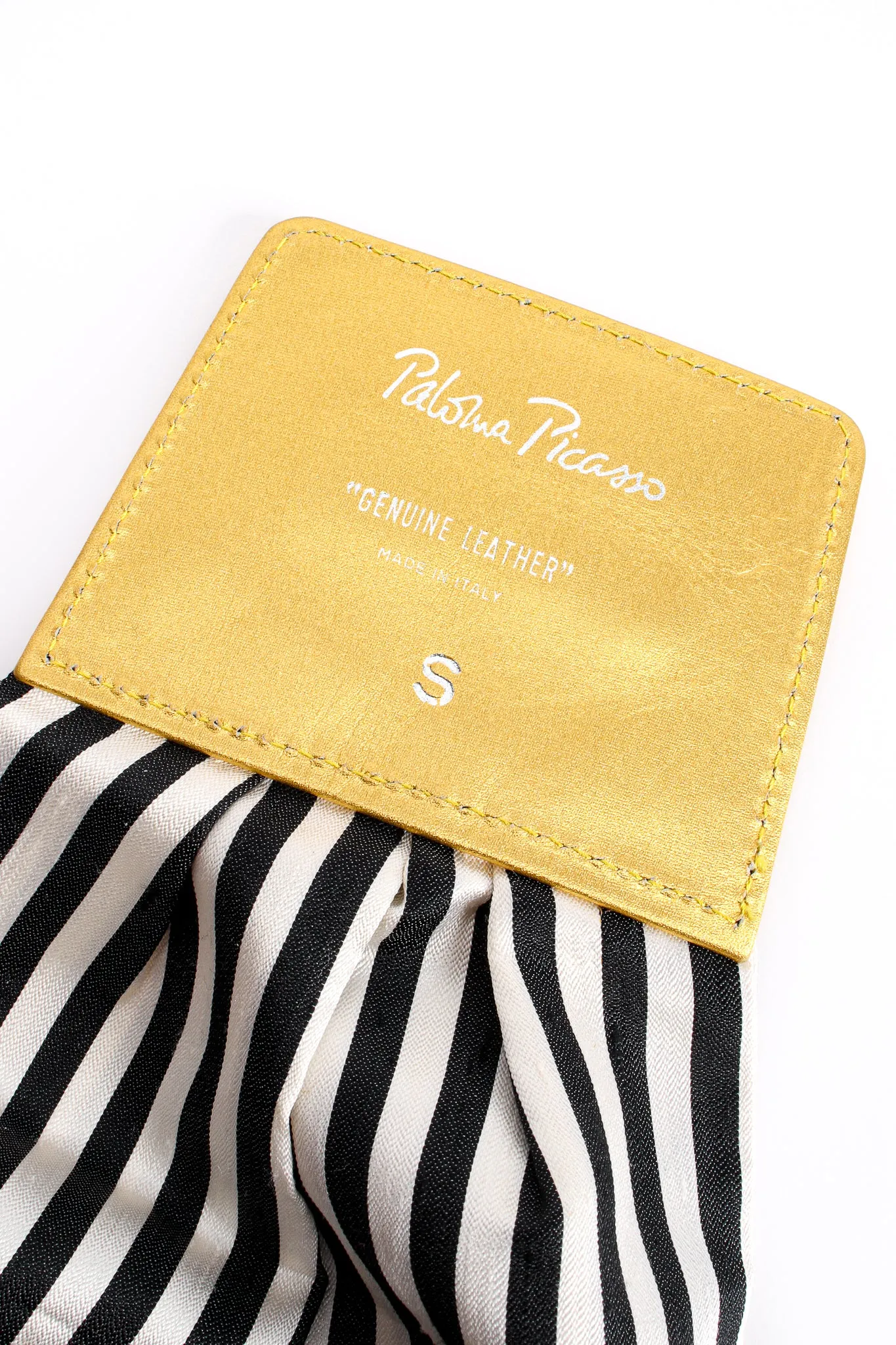 Striped Silk Bow Belt