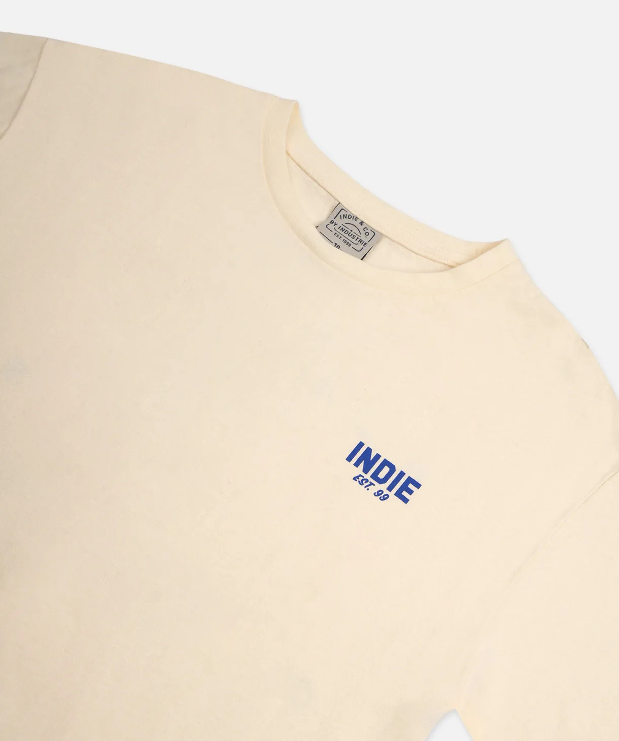 The Camino Tee - Cream/Blue