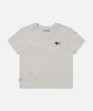 The Camino Tee - Grey Marle/Navy