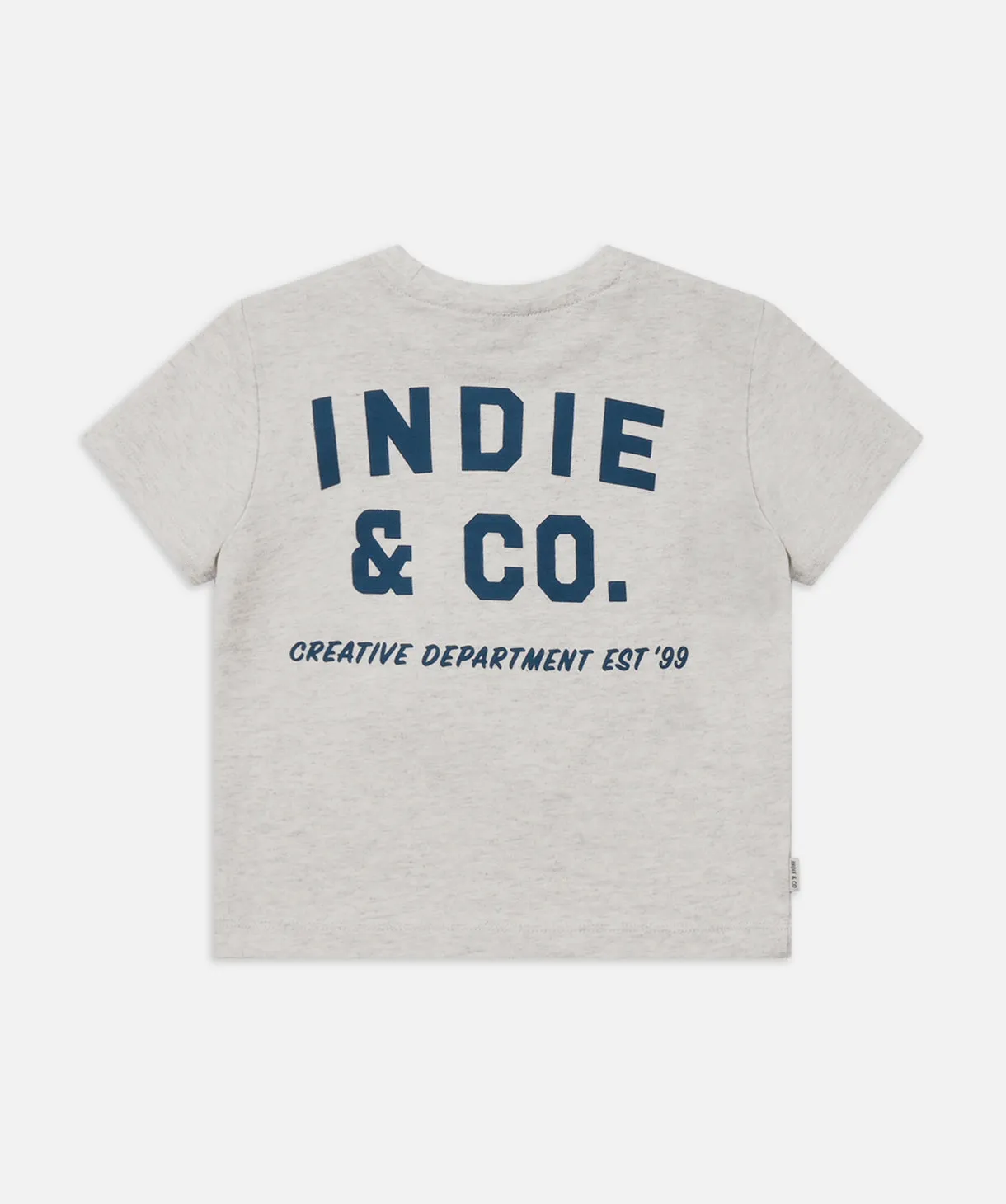 The Camino Tee - Grey Marle/Navy