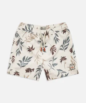 The Palm Swim Trunk - Burg/Blue Combo