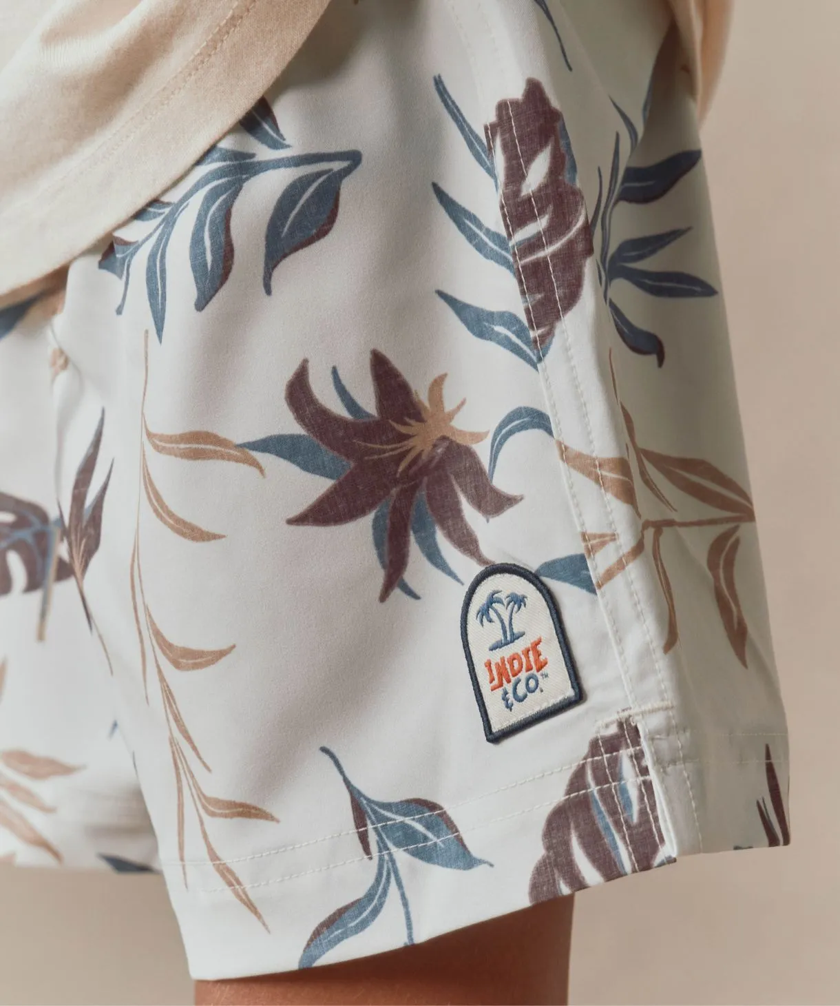 The Palm Swim Trunk - Burg/Blue Combo