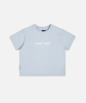 The X Oversize Crew Tee - Light Blue