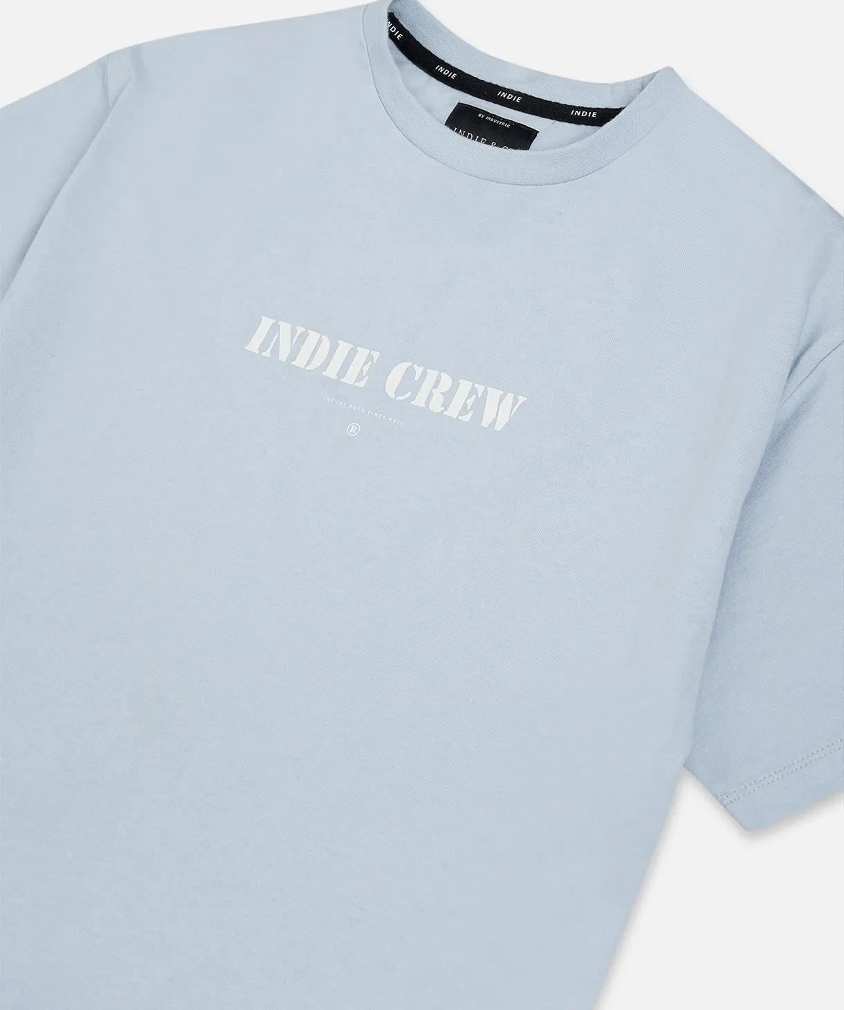 The X Oversize Crew Tee - Light Blue