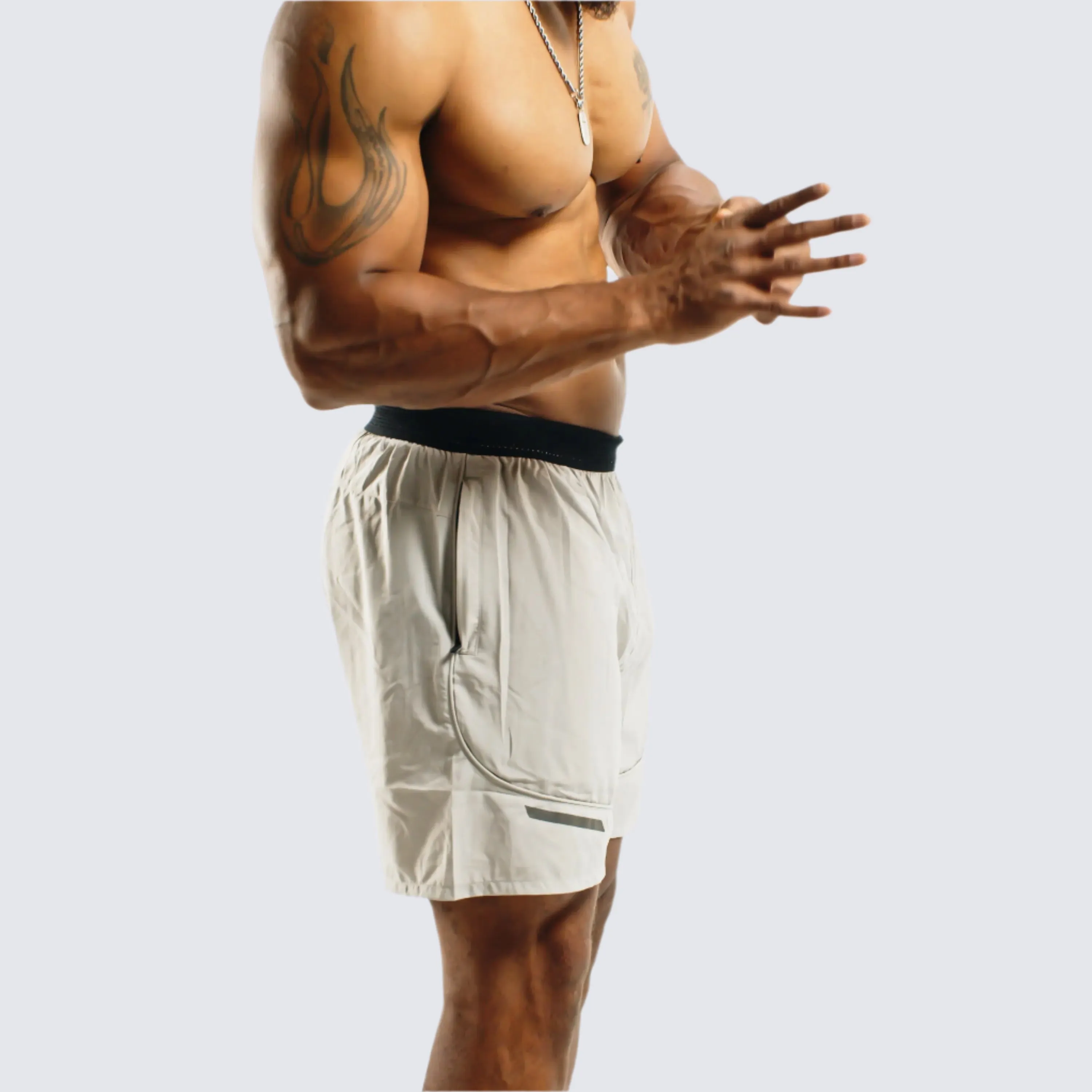 Total War Battle Shorts - Pebble Grey