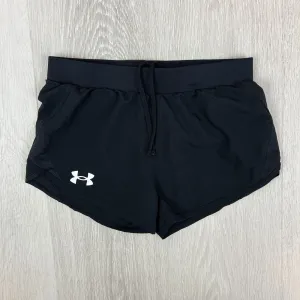 Under Armour Girls Black Athletic Shorts Size Youth Medium / 10-12 Years