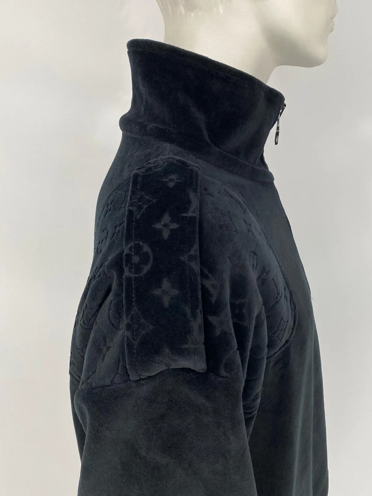 Velour Multi Pocket Half Zip Sweater