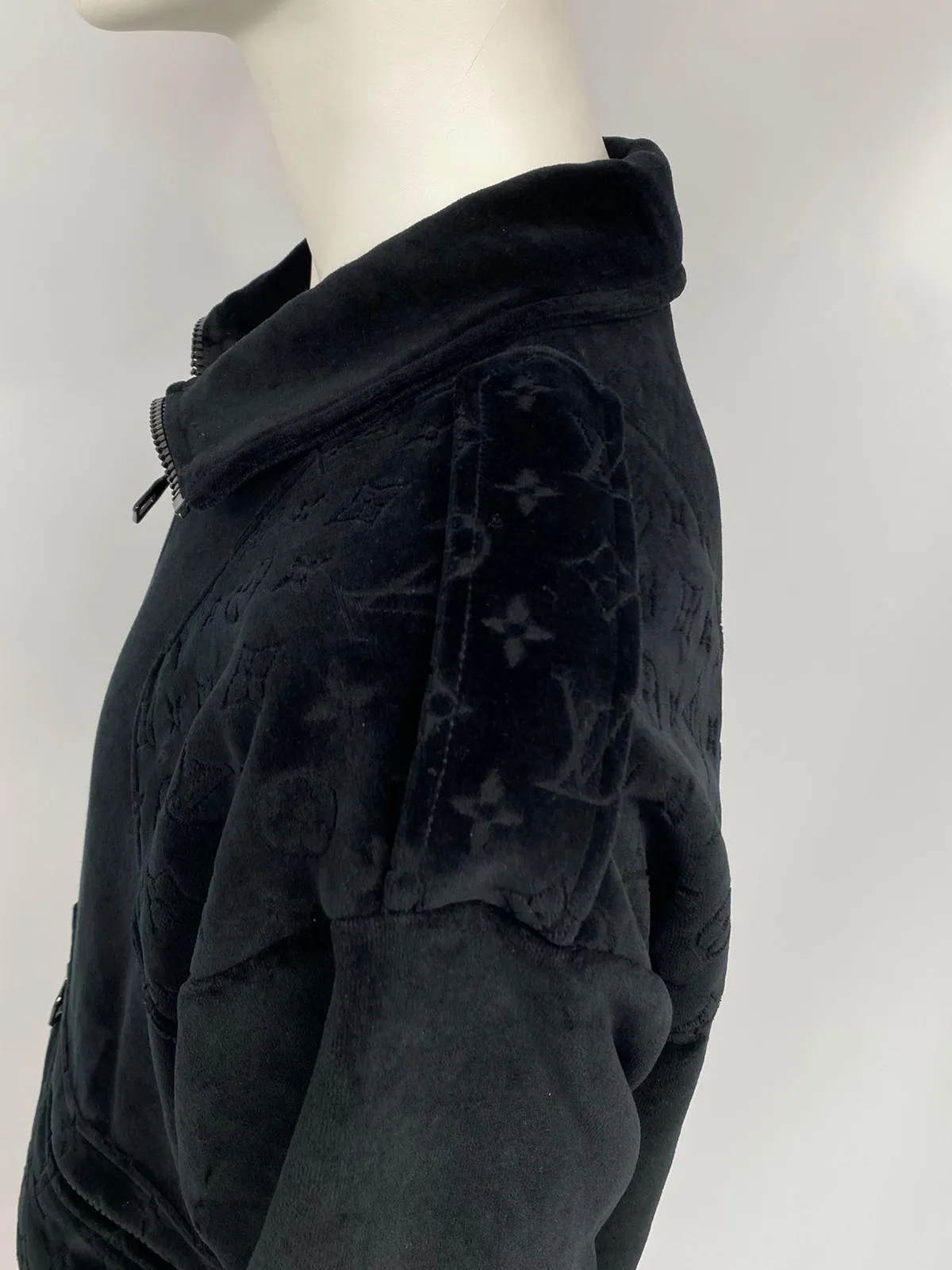 Velour Multi Pocket Half Zip Sweater