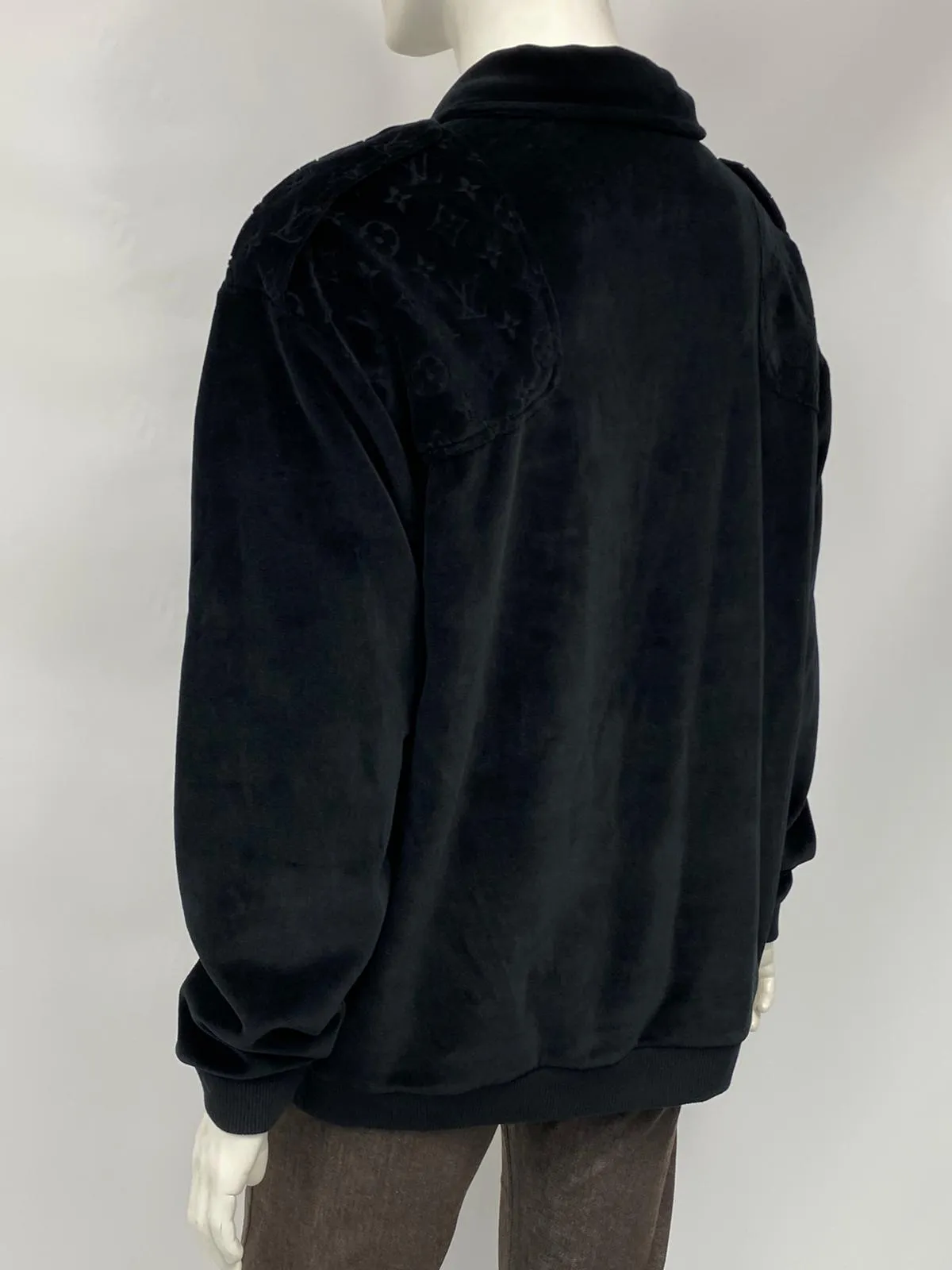 Velour Multi Pocket Half Zip Sweater