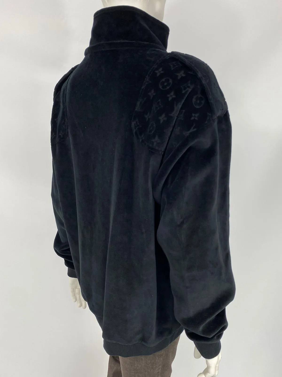 Velour Multi Pocket Half Zip Sweater