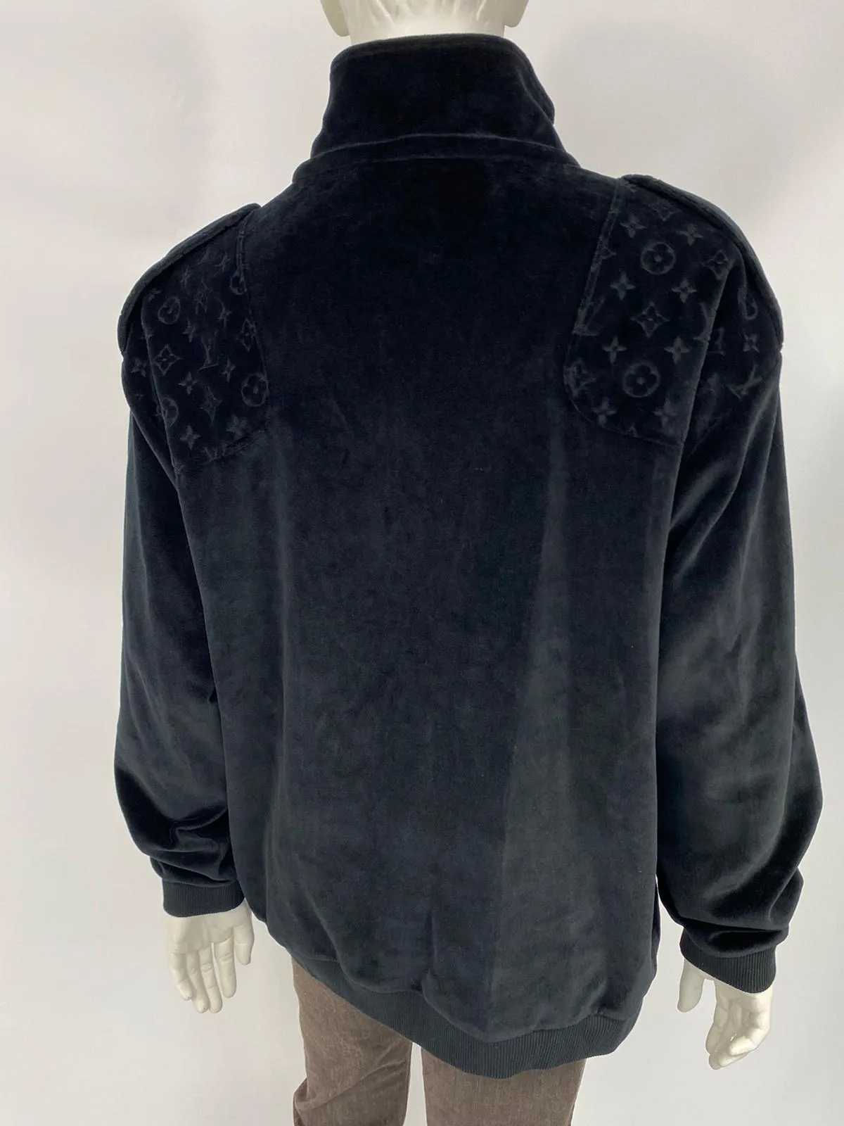 Velour Multi Pocket Half Zip Sweater