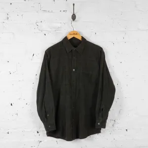 Vintage Checked Corduroy Shirt - Grey - M