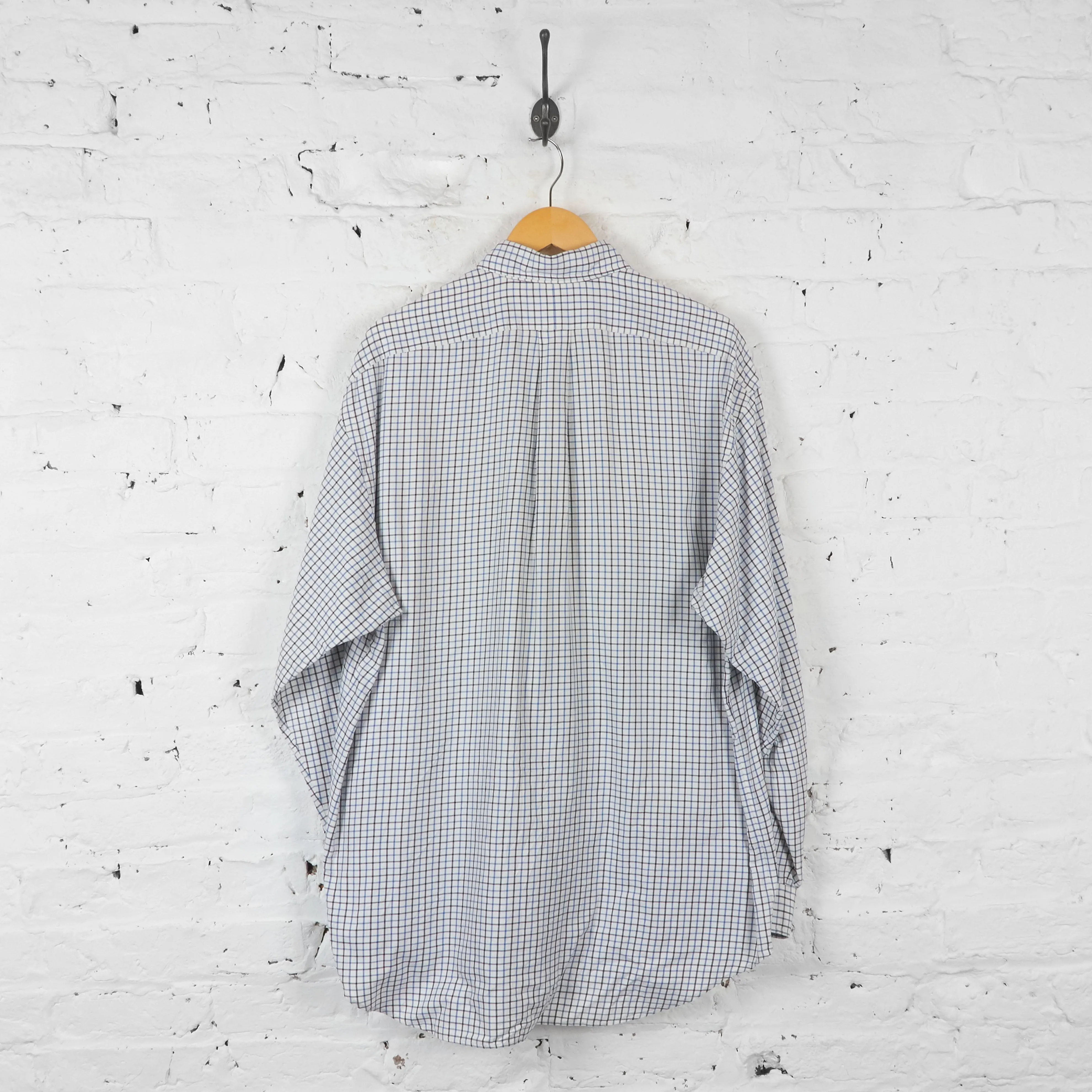 Vintage Checked Ralph Lauren Shirt - Blue - L