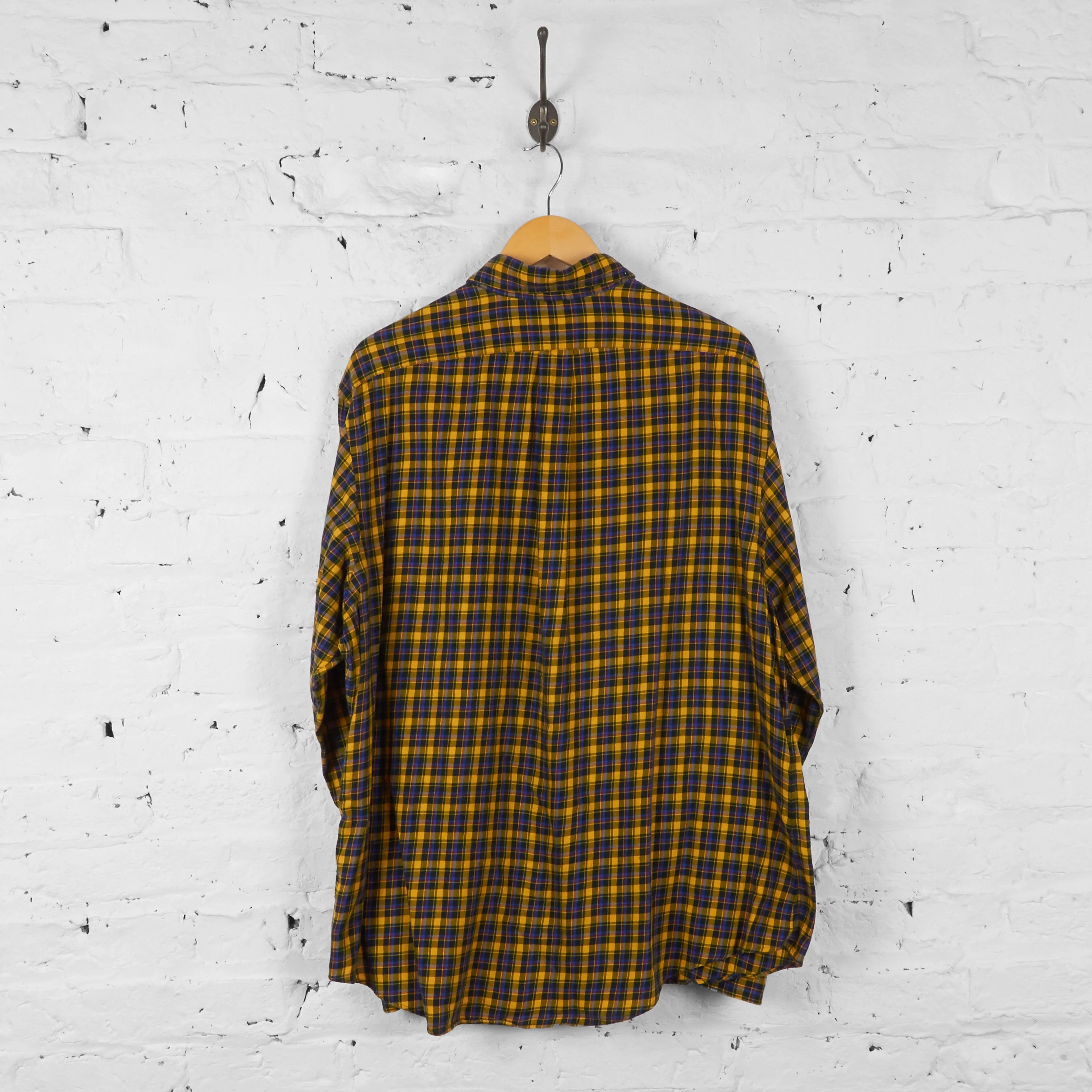 Vintage Checked Ralph Lauren Shirt - Yellow - XXL