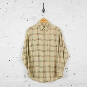 Vintage Checked Shirt - Cream - M