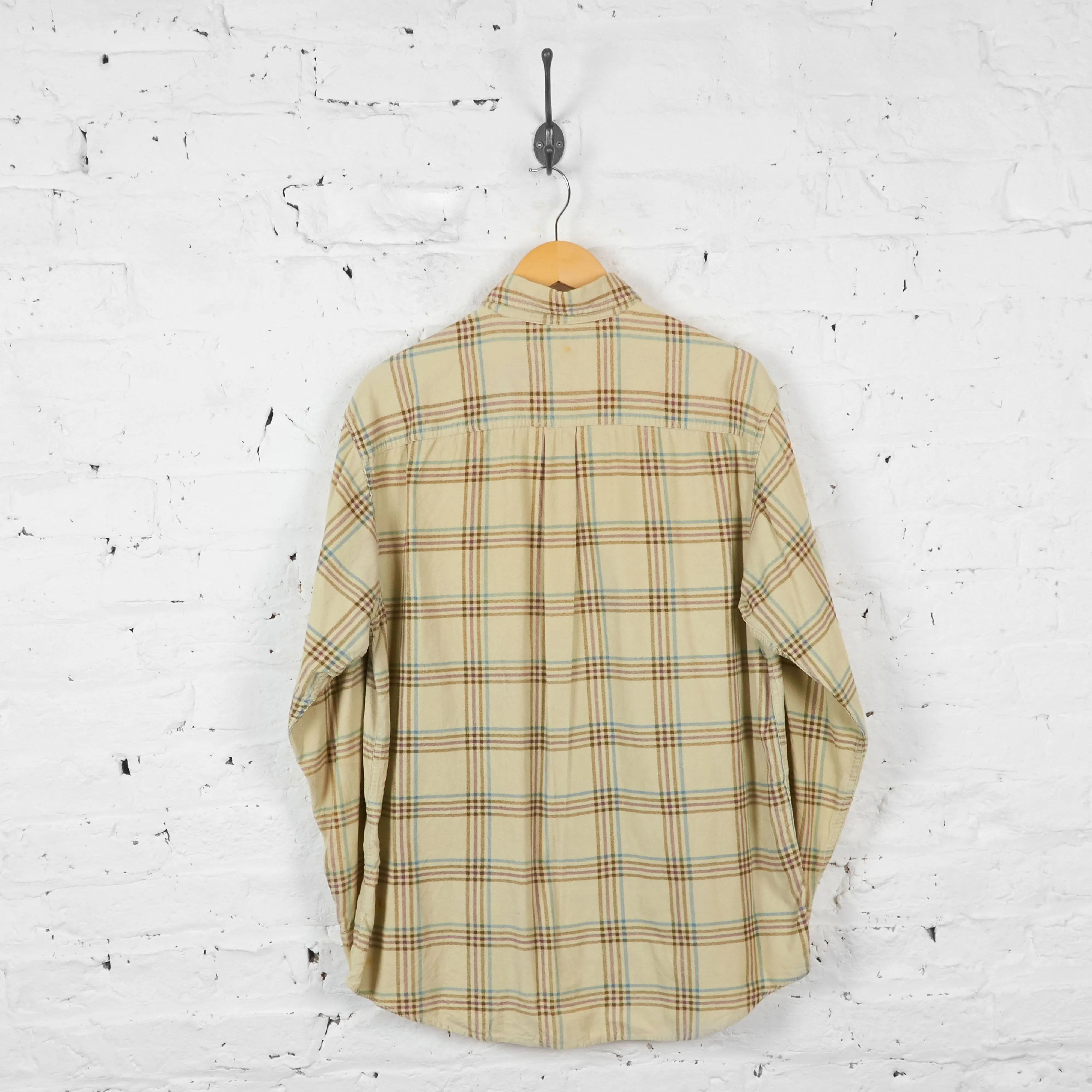 Vintage Checked Shirt - Cream - M