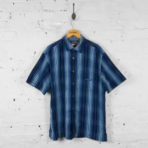 Vintage Checked Tommy Hilfiger Jeans Shirt - Blue - L