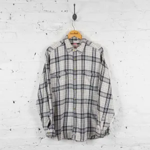 Vintage Levi's Checked Shirt - White/Black - L