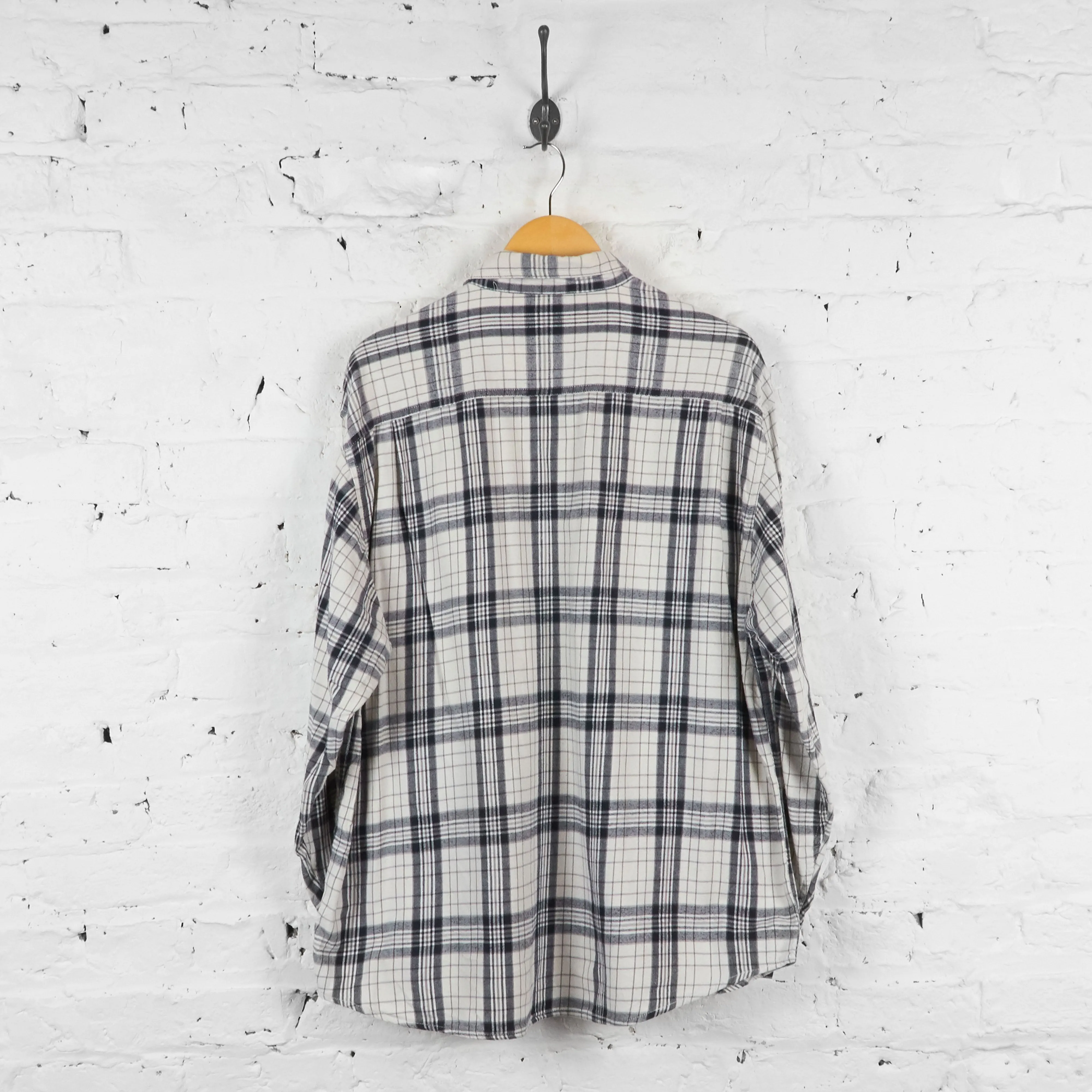 Vintage Levi's Checked Shirt - White/Black - L