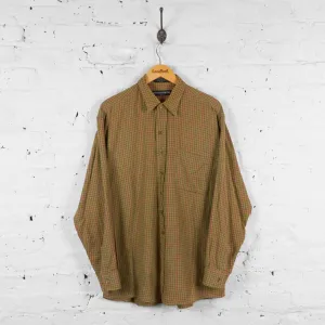 Vintage Pierre Cardin Checked Shirt - Brown - L