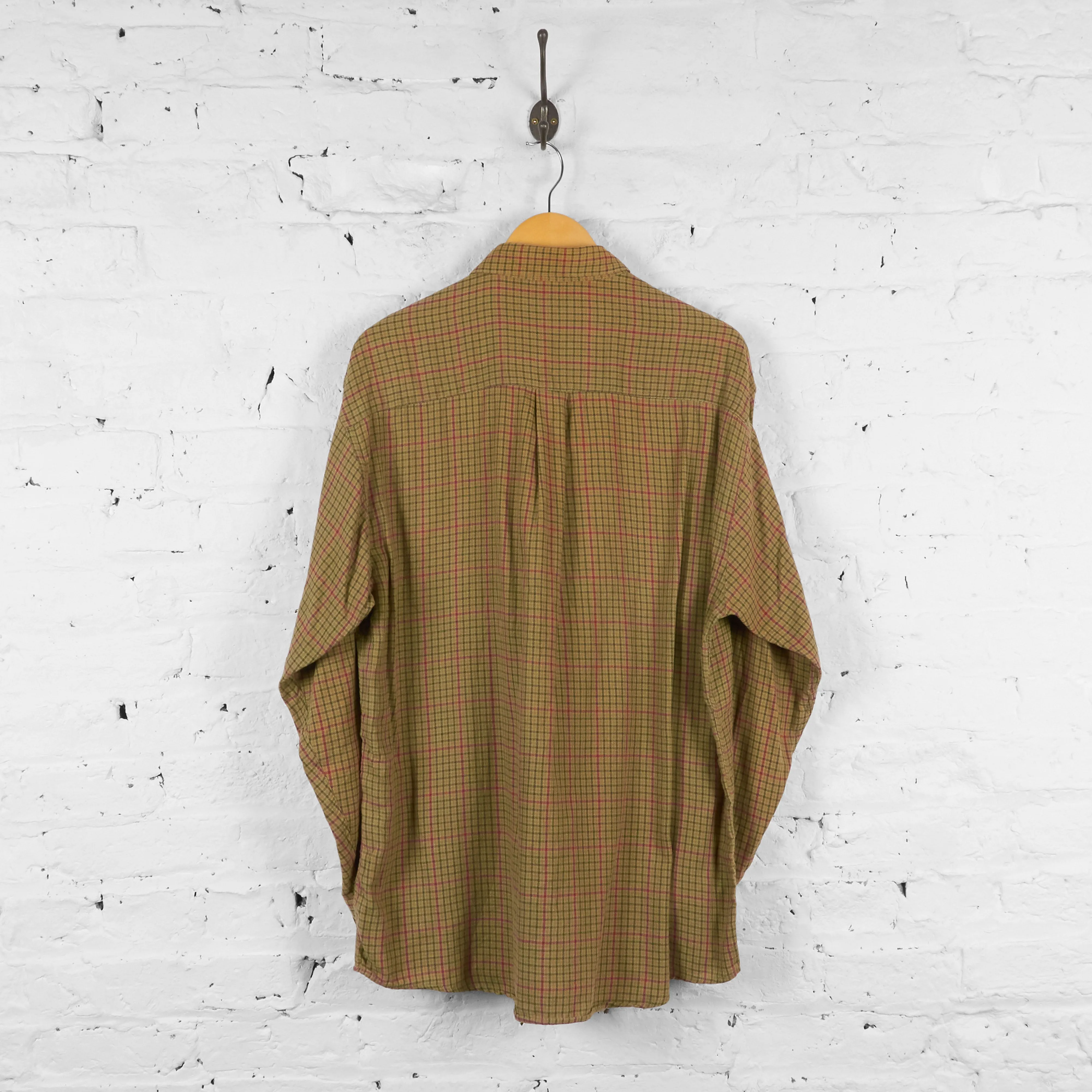 Vintage Pierre Cardin Checked Shirt - Brown - L