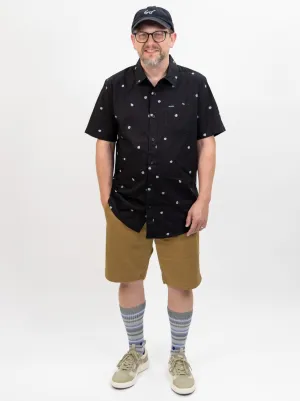 Volcom Frickin Elastic Waist Shorts - Dark Khaki