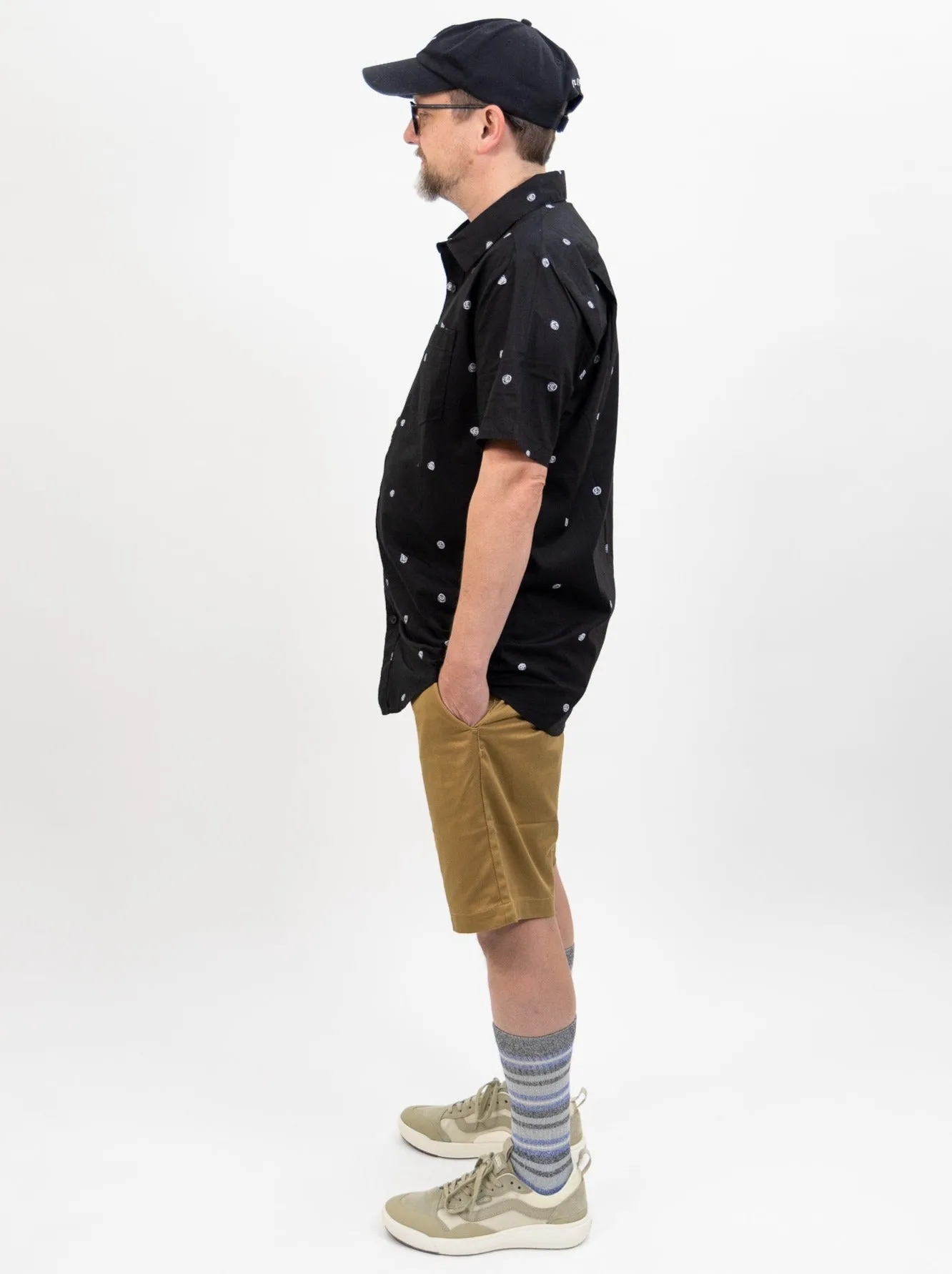 Volcom Frickin Elastic Waist Shorts - Dark Khaki
