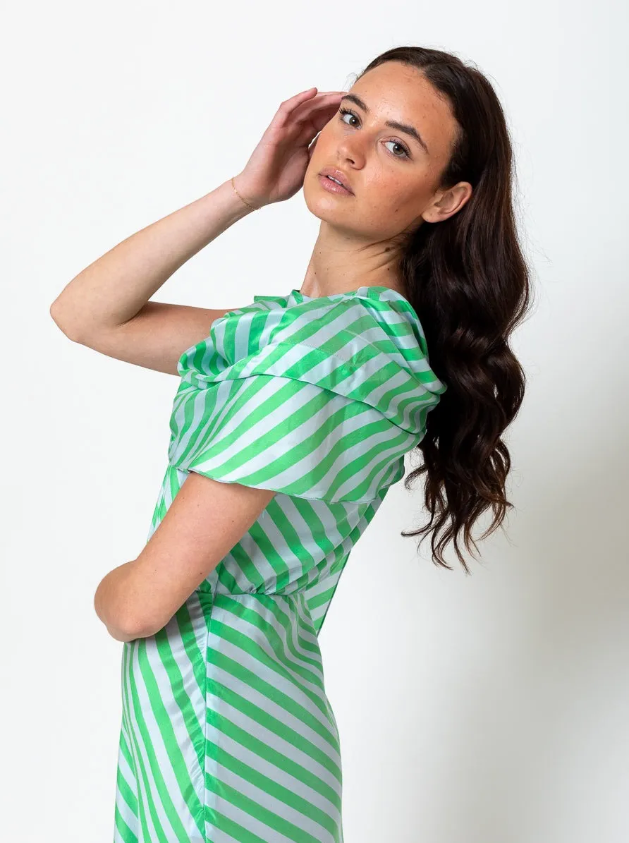 Whitney Midi Wrapped Dress - Bouboulina Stripes