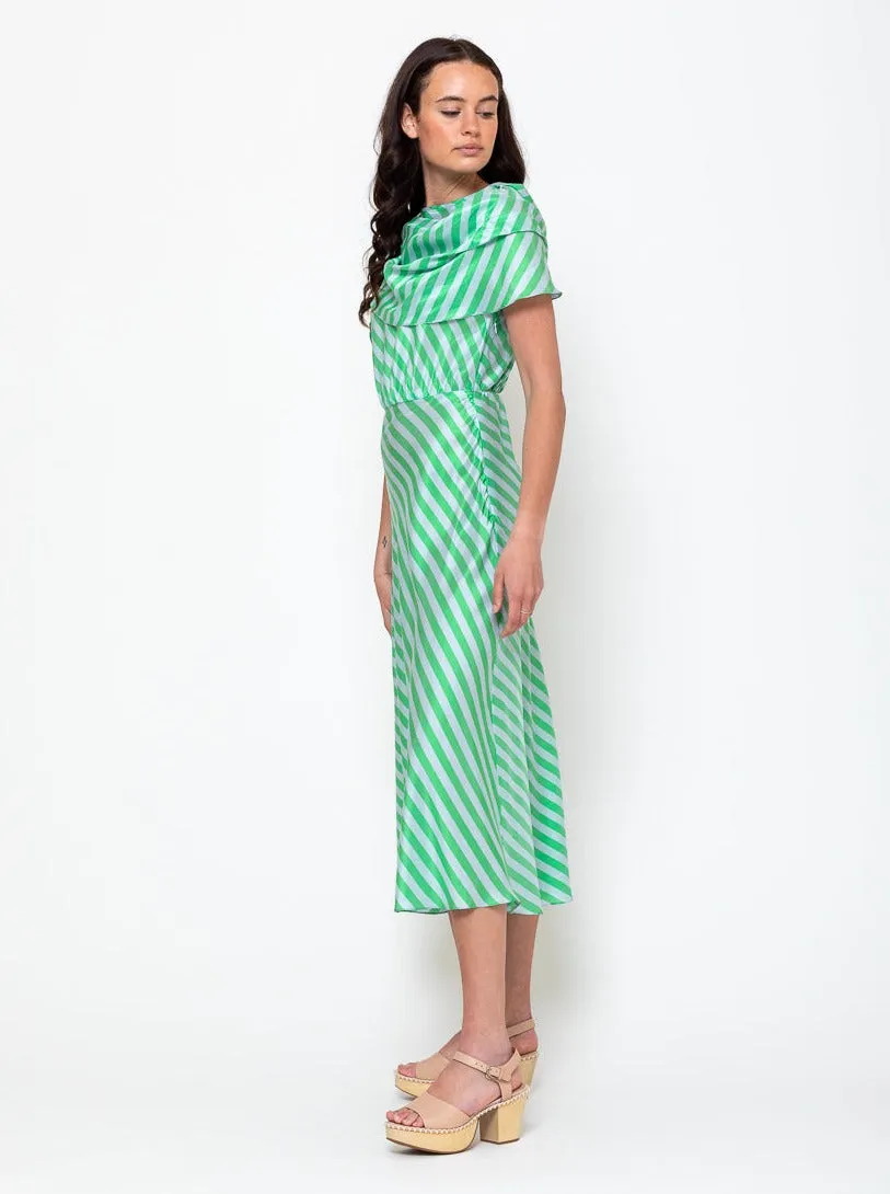 Whitney Midi Wrapped Dress - Bouboulina Stripes
