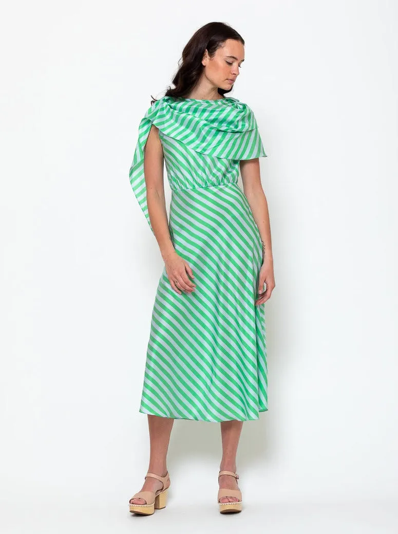 Whitney Midi Wrapped Dress - Bouboulina Stripes