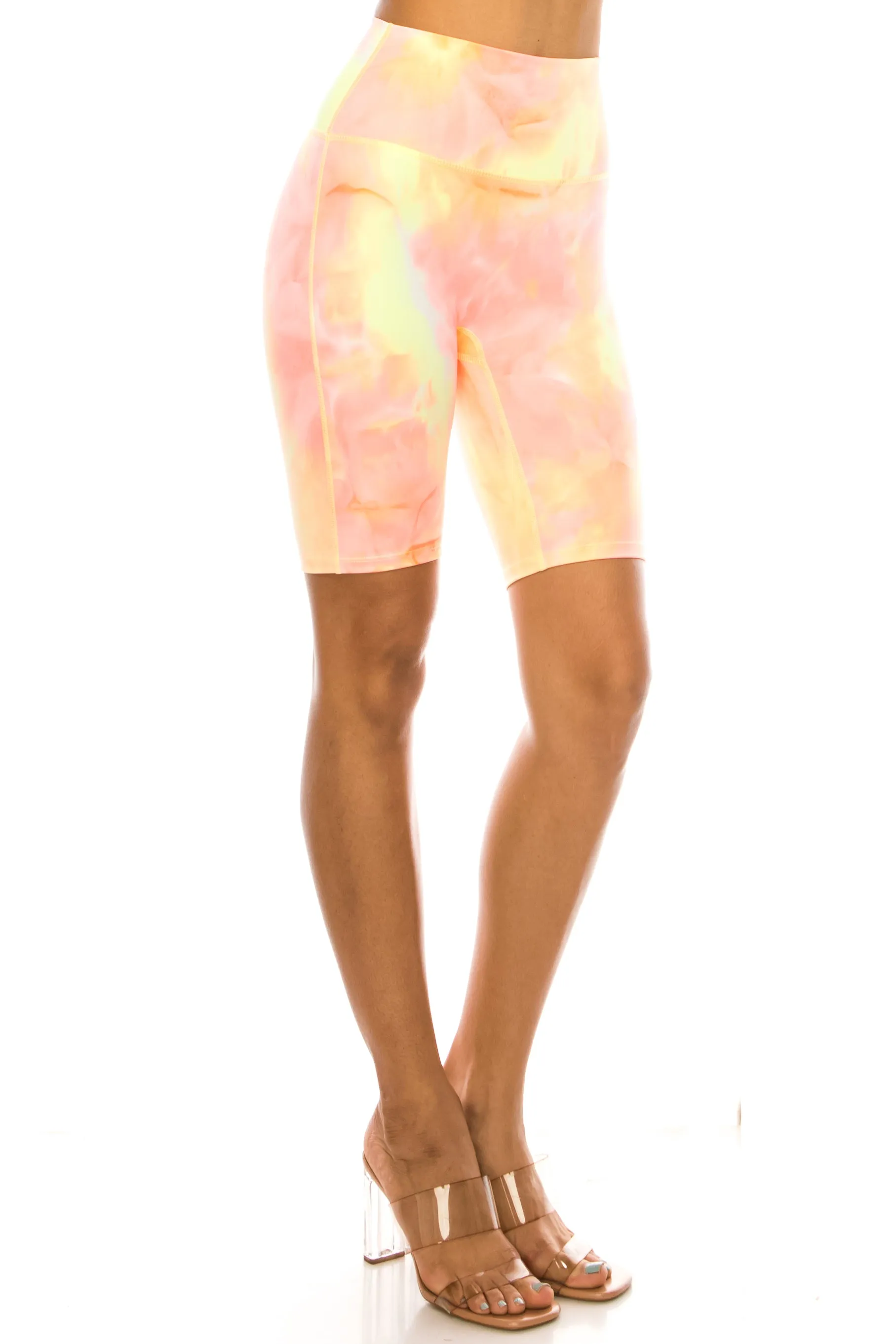 Women's Tiedye, Honeycomb athletic Biker Shorts