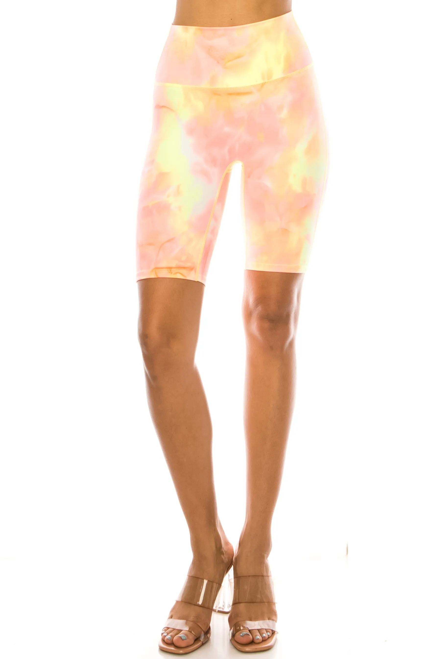 Women's Tiedye, Honeycomb athletic Biker Shorts