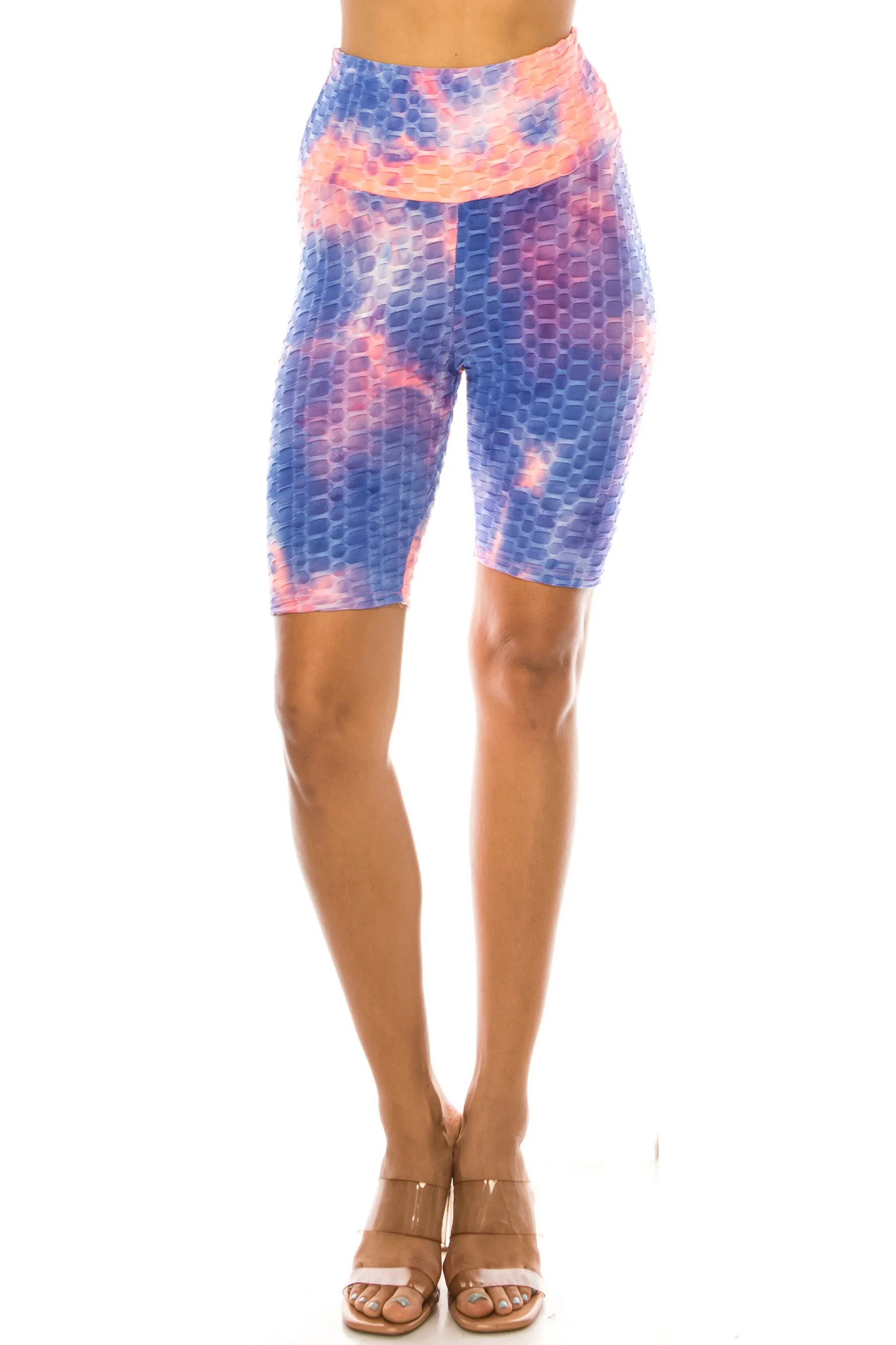 Women's Tiedye, Honeycomb athletic Biker Shorts
